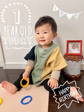 KotaMashi6さん（キッズ・70cm）の春コーディネート