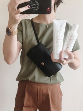 「アイテム（腕時計、パープル系）」を使った、0810.asさん（レディース・163cm）の夏コーディネート