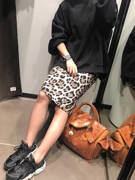 「ハラチ」｜「アイテム（スウェット）」を使った、0810.asさん（レディース・163cm）の秋コーディネート