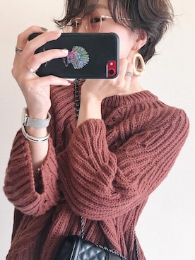 「Daniel Wellington（ダニエルウェリントン）の販売終了クラシックペティット アッシュフィールド32mm（アナログ腕時計）」を使った、0810.asさん（レディース・163cm）の秋コーディネート