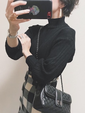 「Daniel Wellington（ダニエルウェリントン）の販売終了クラシックペティット アッシュフィールド32mm（アナログ腕時計）」を使った、0810.asさん（レディース・163cm）の秋コーディネート