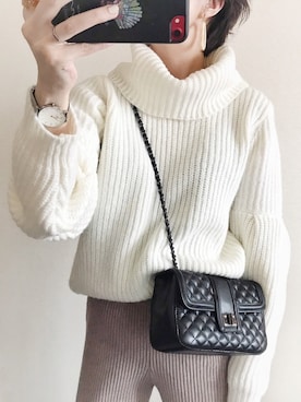 「Daniel Wellington（ダニエルウェリントン）の販売終了クラシックペティット アッシュフィールド32mm（アナログ腕時計）」を使った、0810.asさん（レディース・163cm）の秋コーディネート