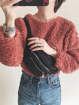 「Daniel Wellington（ダニエルウェリントン）の販売終了クラシックペティット アッシュフィールド32mm（アナログ腕時計）」を使った、0810.asさん（レディース・163cm）の冬コーディネート