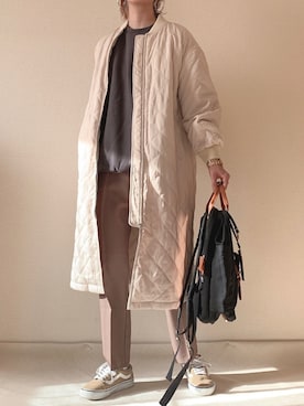 「キルティングコート」｜0810.asさん（レディース・163cm）の冬コーディネート