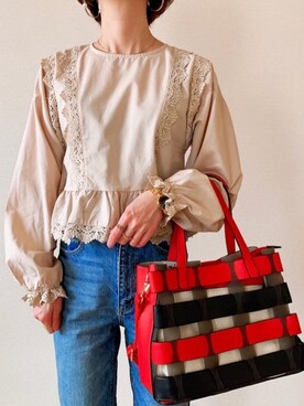 「ハイウエストストレートジーンズ」｜0810.asさん（レディース・163cm）の春コーディネート