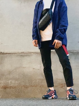 「オシャレパッソ」｜「アイテム（ナイロンジャケット）」を使った、し ん さ く 。さん（メンズ・170cm）の秋コーディネート