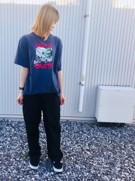 「BEN DAVIS（ベンデイビス）のアイテム（パンツ）」を使った、fuu-saya*ii*さん（レディース・164cm）の夏コーディネート