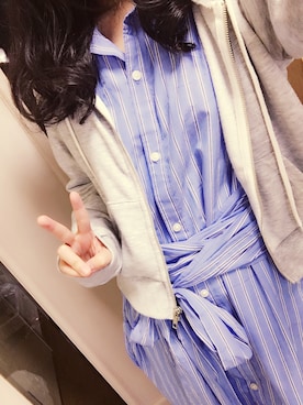 「アイテム（シャツワンピース）」を使った、古糸らんさん（レディース・153cm・20代）の春コーディネート