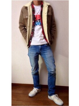 「サーフスタイル」｜「アイテム（ブルゾン）」を使った、ZUREEさん（メンズ・170cm）の春コーディネート