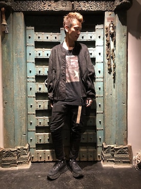 「KMRii」｜「アイテム（ブルゾン）」を使った、izakazuさん（メンズ・178cm）の秋コーディネート