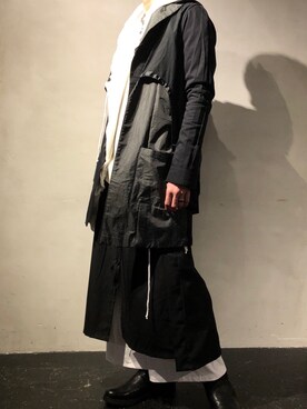 「KMRii（ケムリ）のアイテム（カーディガン/ボレロ）」を使った、izakazuさん（メンズ・178cm）の冬コーディネート