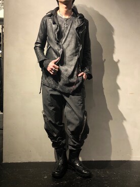 「KMRii（ケムリ）のアイテム（スニーカー）」を使った、izakazuさん（メンズ・178cm）の冬コーディネート