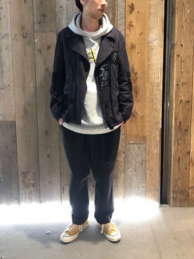 「アイテム（ブルゾン）」を使った、izakazuさん（メンズ・178cm・30代）の冬コーディネート