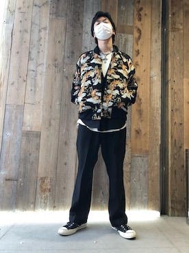 「アイテム（ブルゾン）」を使った、izakazuさん（メンズ・178cm・30代）の春コーディネート