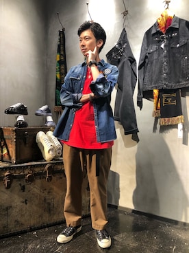 「DSQUARED2（ディースクエアード）のアイテム（トップス）」を使った、izakazuさん（メンズ・178cm）の夏コーディネート