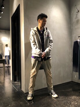 「DSQUARED2（ディースクエアード）のアイテム（パーカー）」を使った、izakazuさん（メンズ・178cm）の秋コーディネート