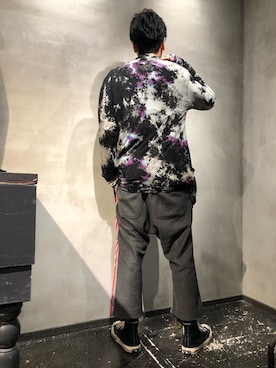「KMRii（ケムリ）のアイテム（カーディガン/ボレロ）」を使った、izakazuさん（メンズ・178cm）の冬コーディネート