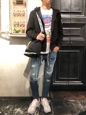 「アイテム（ブルゾン）」を使った、izakazuさん（メンズ・178cm・30代）の冬コーディネート