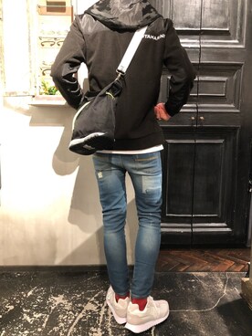 「アイテム（ブルゾン）」を使った、izakazuさん（メンズ・178cm・30代）の冬コーディネート