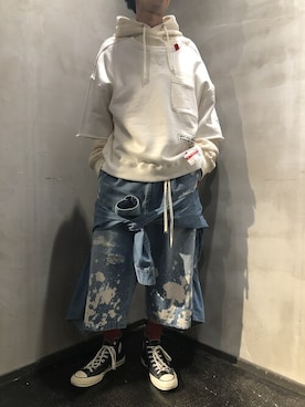 「MIHARAYASUHIRO（ミハラヤスヒロ）のアイテム（その他）」を使った、izakazuさん（メンズ・178cm）の冬コーディネート