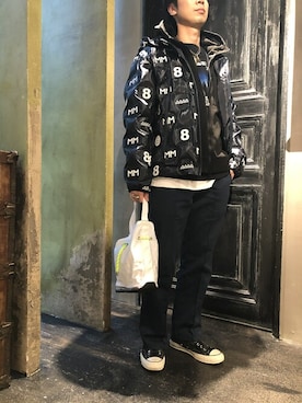 「muta（ムータ）のアイテム（ブルゾン）」を使った、izakazuさん（メンズ・178cm）の冬コーディネート