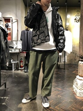 「muta（ムータ）のアイテム（ブルゾン）」を使った、izakazuさん（メンズ・178cm）の冬コーディネート