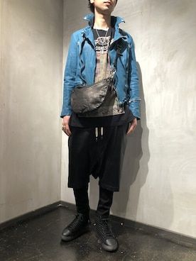 「ROYAL FLASH（ロイヤルフラッシュ）のアイテム（スウェットパンツ）」を使った、izakazuさん（メンズ・178cm）の冬コーディネート