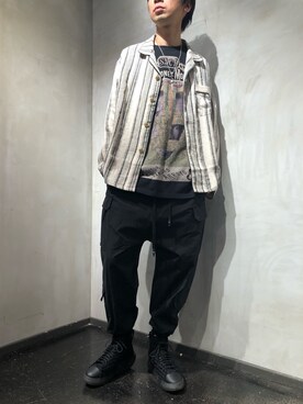 ROYAL FLASH 福岡｜izakazu使用「SHARE SPIRIT（【別注】SHARE SPIRIT/シェアースピリット/BIG-T ジョンライドン）」的時尚穿搭