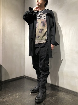 「KMRii（ケムリ）のアイテム（ブーツ）」を使った、izakazuさん（メンズ・178cm）の春コーディネート