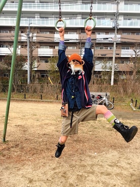「Marc by Marc Jacobs（マークバイマークジェイコブス）のアイテム（ブーツ）」を使った、にゃ🐈さん（レディース・165cm）の冬コーディネート