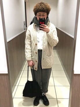 「WEGO（ウィゴー）のアイテム（スマホケース/カバー）」を使った、透さん（レディース・154cm）の冬コーディネート