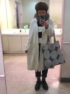 「see design（シーデザイン）のアイテム」を使った、透さん（レディース・154cm）の冬コーディネート