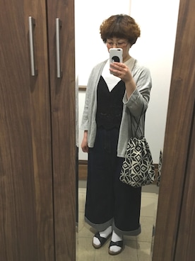 「MERLOT（メルロー）のアイテム（キャミソール）」を使った、透さん（レディース・154cm）の夏コーディネート