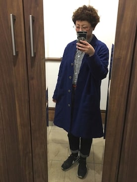 「クルクルパーマ」｜「アイテム（ジャケット/アウター）」を使った、透さん（レディース・154cm）の春コーディネート