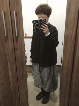 「ミナペルホネン」｜「アイテム（PC・スマホグッズ/家電）」を使った、透さん（レディース・154cm）の冬コーディネート