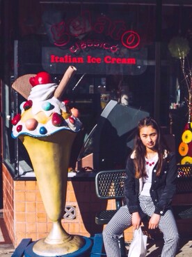 「brandymelville」｜「アイテム（ジャケット/アウター）」を使った、Allieさん（レディース・160cm）の春コーディネート