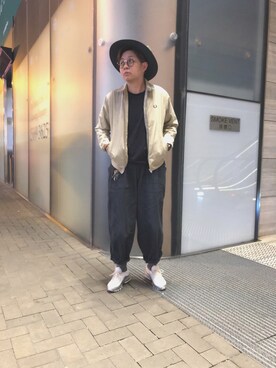 「hat」｜「アイテム（ブルゾン）」を使った、WOOD. ASTROさん（メンズ・169cm）の春コーディネート