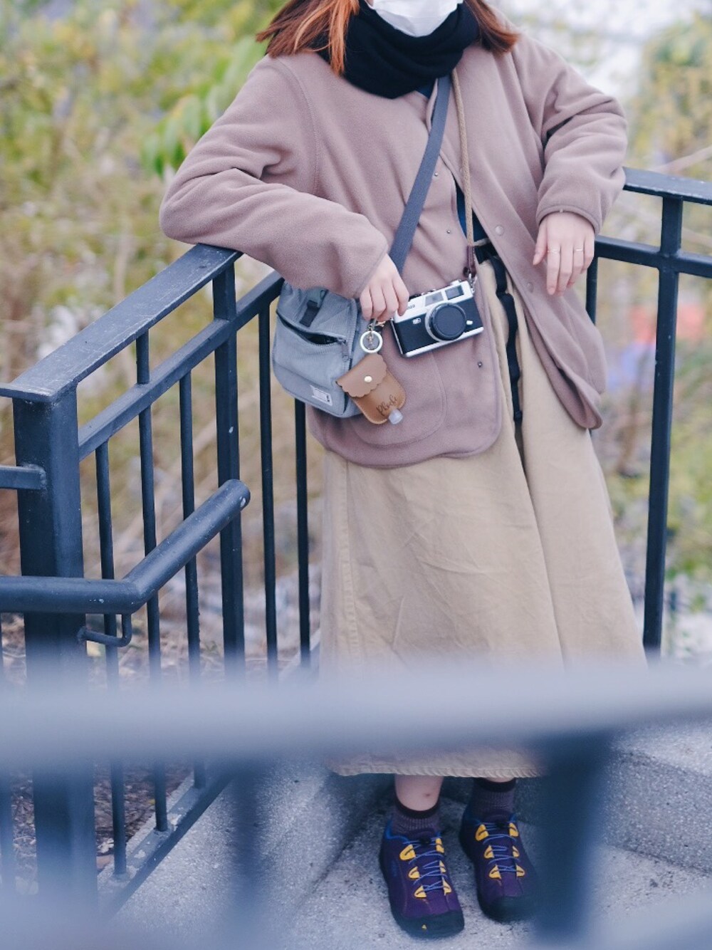 「ootd、街頭穿搭、休閒、復古、日系極簡、基礎款、GU」｜「GUのアイテム（ジャケット/アウター、ベージュ系）」を使った、phoebeeeeeさん（レディース・160cm）の冬コーディネートの1枚目の写真