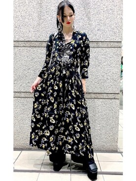 Flower Browsing Onepiece フラワーブラウジングワンピースを使った人気ファッションコーディネート Wear