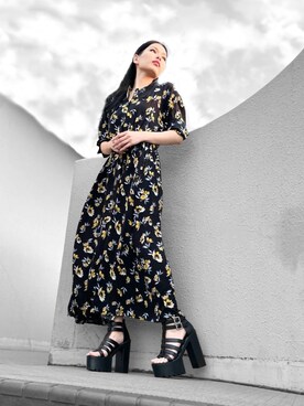 Flower Browsing Onepiece フラワーブラウジングワンピースを使った人気ファッションコーディネート Wear