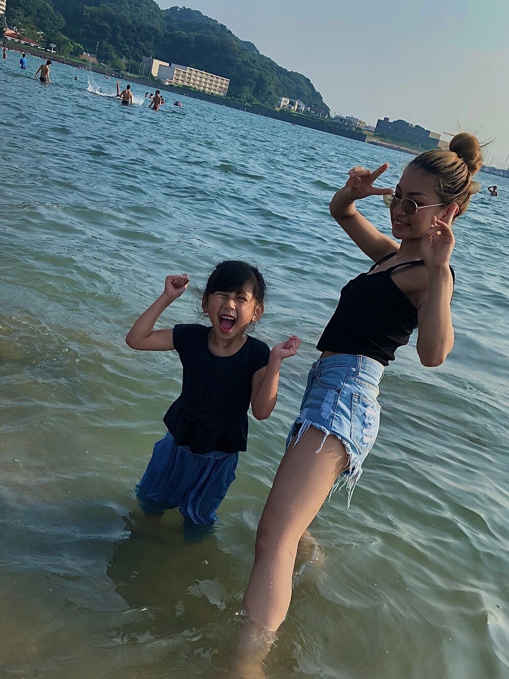 「海」｜「GYDAのアイテム（トップス、ブラック系）」を使った、badgalktさん（レディース・153cm）の夏コーディネートの1枚目の写真