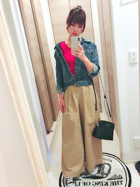 「ＧＷ」｜「アイテム（その他アウター）」を使った、Chiroさん（レディース・157cm）の春コーディネート