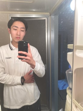 「RED KAP（レッドキャップ）のアイテム（スラックス）」を使った、たむさん（メンズ・180cm）の春コーディネート
