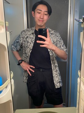 「ABU GARCIA（アブ・ガルシア）のアイテム（パンツ）」を使った、たむさん（メンズ・180cm）の春コーディネート