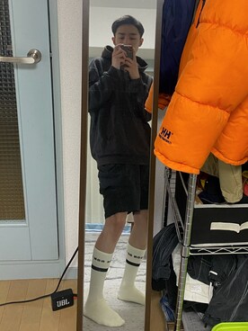 「ABU GARCIA（アブ・ガルシア）のアイテム（パンツ）」を使った、たむさん（メンズ・180cm）の春コーディネート