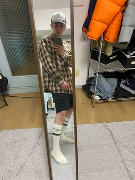 「ABU GARCIA（アブ・ガルシア）のアイテム（パンツ）」を使った、たむさん（メンズ・180cm）の春コーディネート