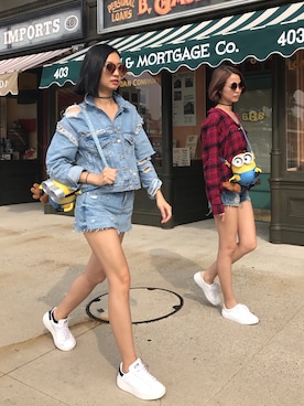 「streetsnap」｜「アイテム（ジャケット/アウター）」を使った、Ravenさん（レディース・170cm）の夏コーディネート