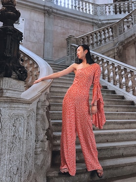 「travel」｜「アイテム（オールインワン・サロペット）」を使った、Ravenさん（レディース・170cm）の秋コーディネート