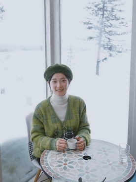 「UNIQUE（ユニーク）のアイテム」を使った、金属さん（レディース・153cm）の冬コーディネート