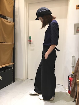 「アイテム（キャスケット）」を使った、14+ イオンモール四條畷店 スタッフさん（レディース・160cm）の夏コーディネート